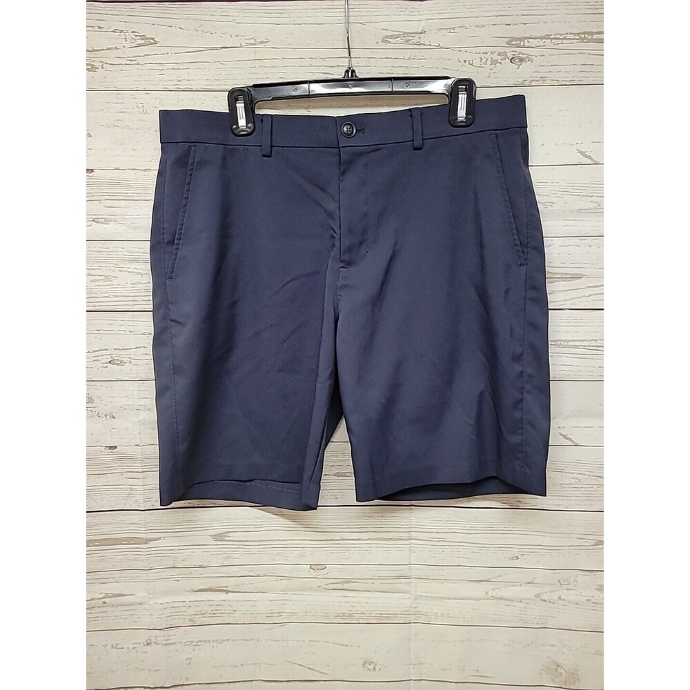 Saks Fifth Avenue Golf Shorts Navy Blue Mens‎ Size 34 Polyester Spandex Stretch